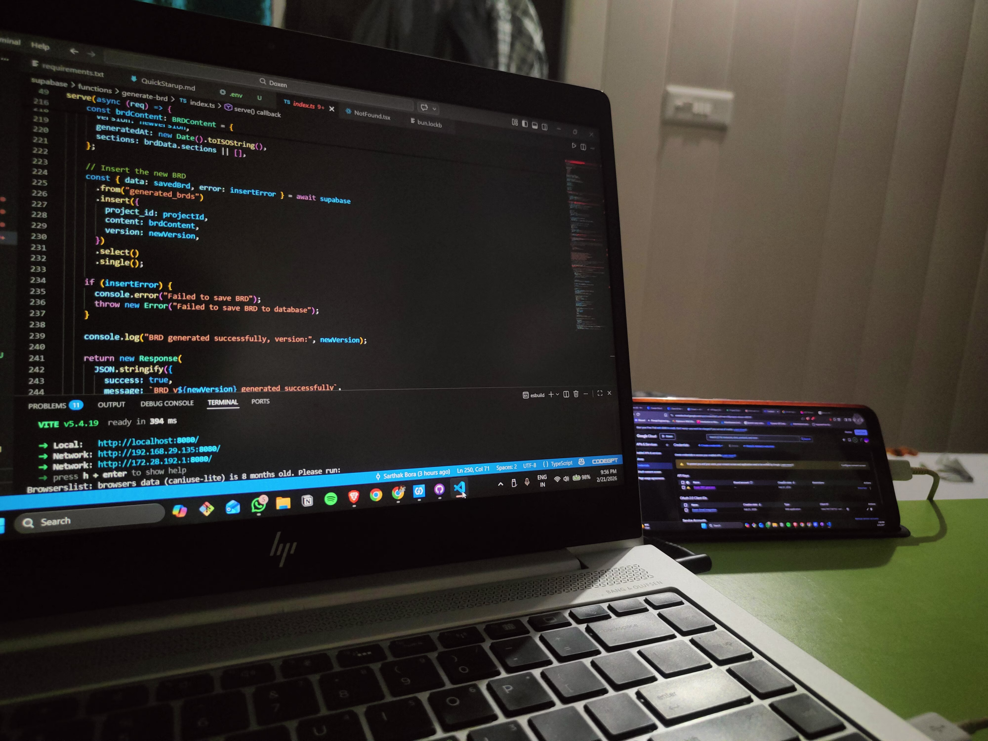 A moment from Sarwan's build journey.